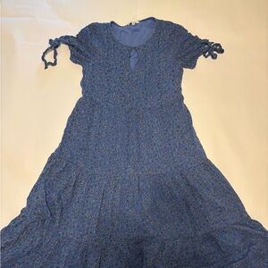 Madewell Blue Floral Midi Dress